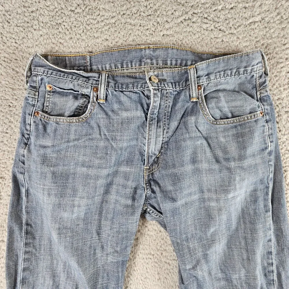 Levis 569 Jeans Mens 35x31* Blue Cotton Loose Straight Distressed Grunge Skater